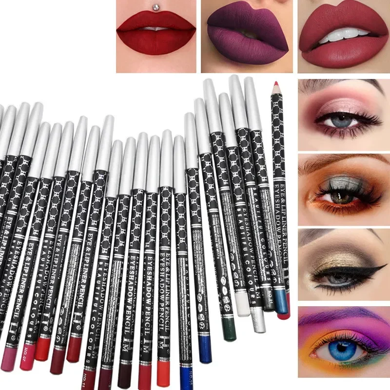 22 Colors Lipliner Pencil Lip Makeup Lipstick Eyeliner Pencils Waterproof Lipliner Lady Charming Lip Liner Cosmetics Maquiagem