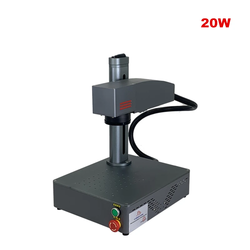 Metall-Laserbeschriftungsmaschine, 20 W, 110 x 110 mm, Linse, Kunststoff, Stahl, Gravur, Schnitzmarker für Silber, 220 V, EU-Stecker ab Lager