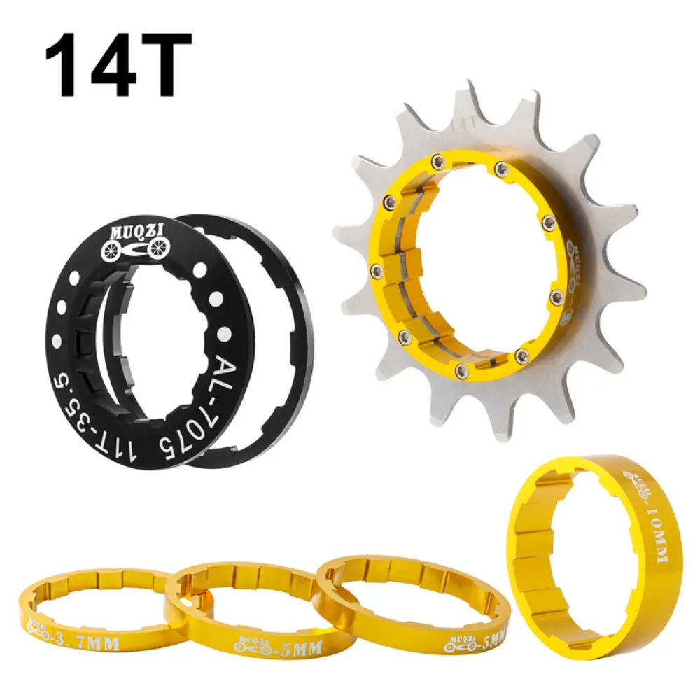 AliExpress NONE Aluminum Alloy+Stainless Steel Single Speed Conversion Kit Black Red Gold Silver Lightweight Single Speed Cassette Cog