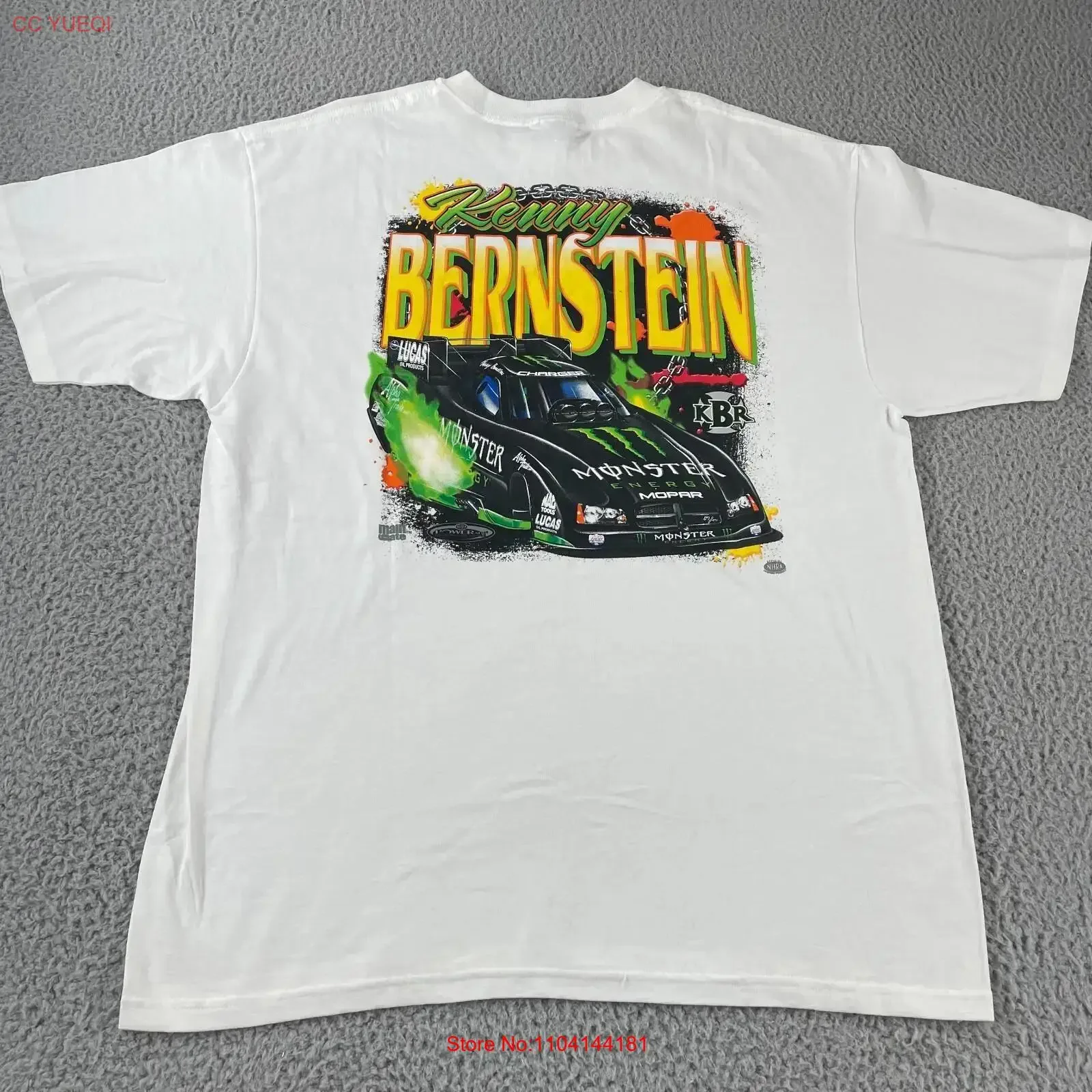Vintage Kenny Bernstein T Shirt King Of Speed Racing XL White Read long or short sleeves vintage Washed Breathable Soft Unisex