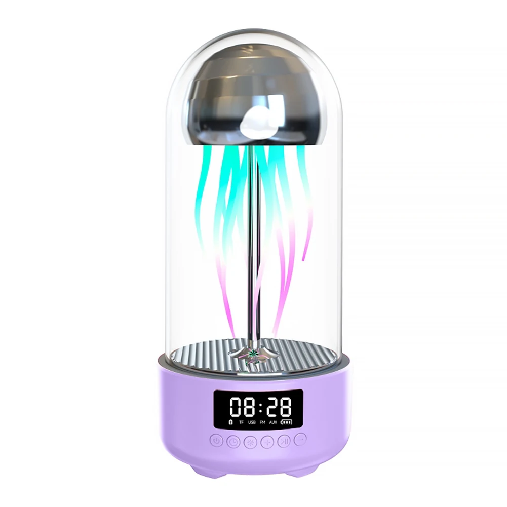 Bluetooth-Compatible Wireless Lighting Speaker with Colorful Light Smart Jellyfish Speaker Subwoofer for Living Room