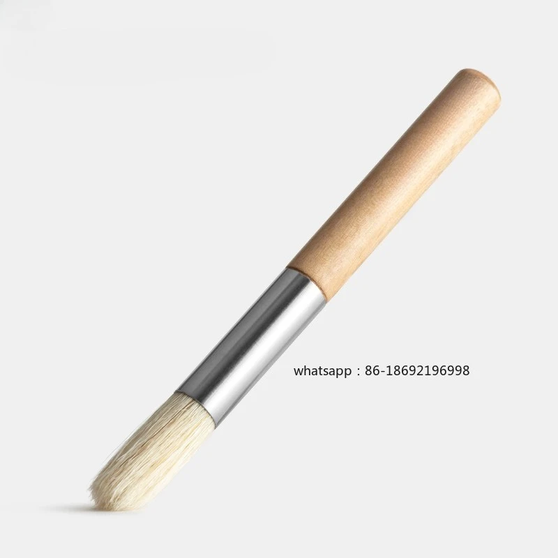 Wooden handle cleaning brush grinder cleaning brush cafe bar household coffee brush