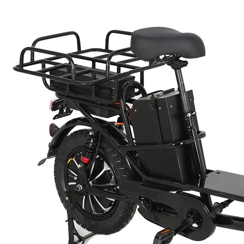 Zuimi High-end China Factory Wholesale Electric Bike 16inch Large Battery Long Range Courier Food Delivery Electric Bicycle Carg
