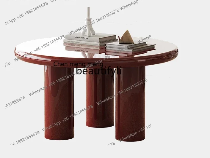 

182C Home Living Room round Tea Table Simple Modern Light Luxury Small Apartment Designer High Sense Small round Table