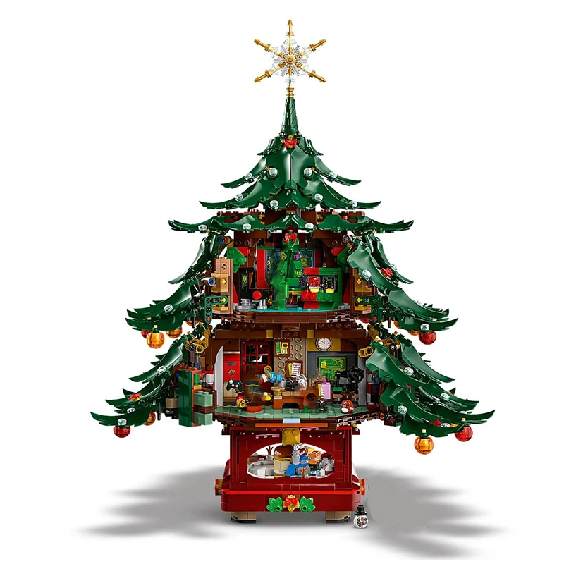 3171PCS Kerstthema DIY Familie Kerstboom Bouwstenen Kerst Woondecoratie Model Speelgoed Verjaardag Kerstcadeaus