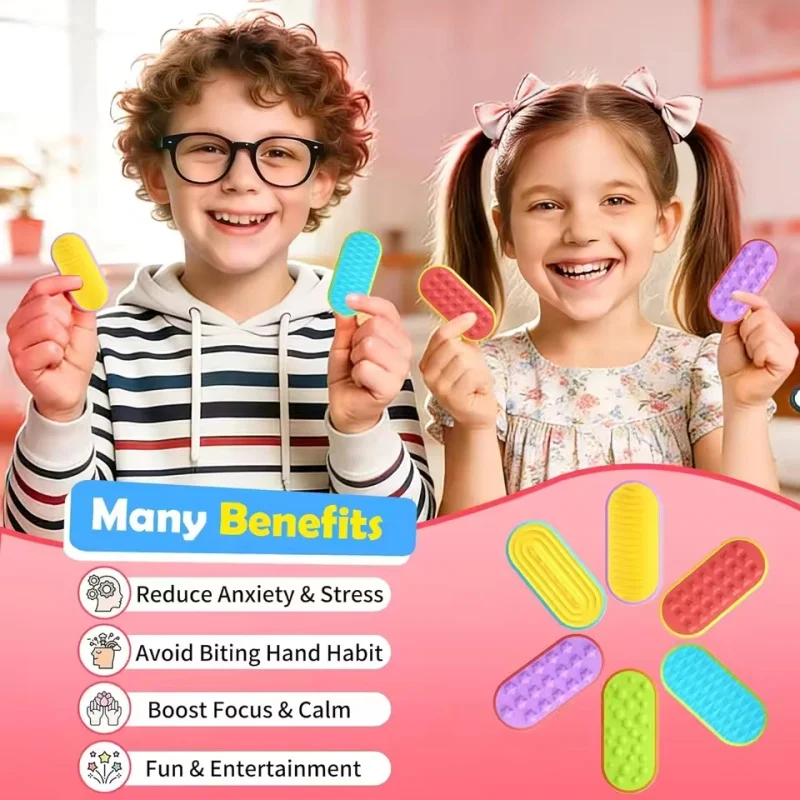 2/6/12 PCS Magnetic Fidget Sliders for alleviate Autism ornament,Anxiety Relief Desk ornament for Office Travel,Kids Adults Gift
