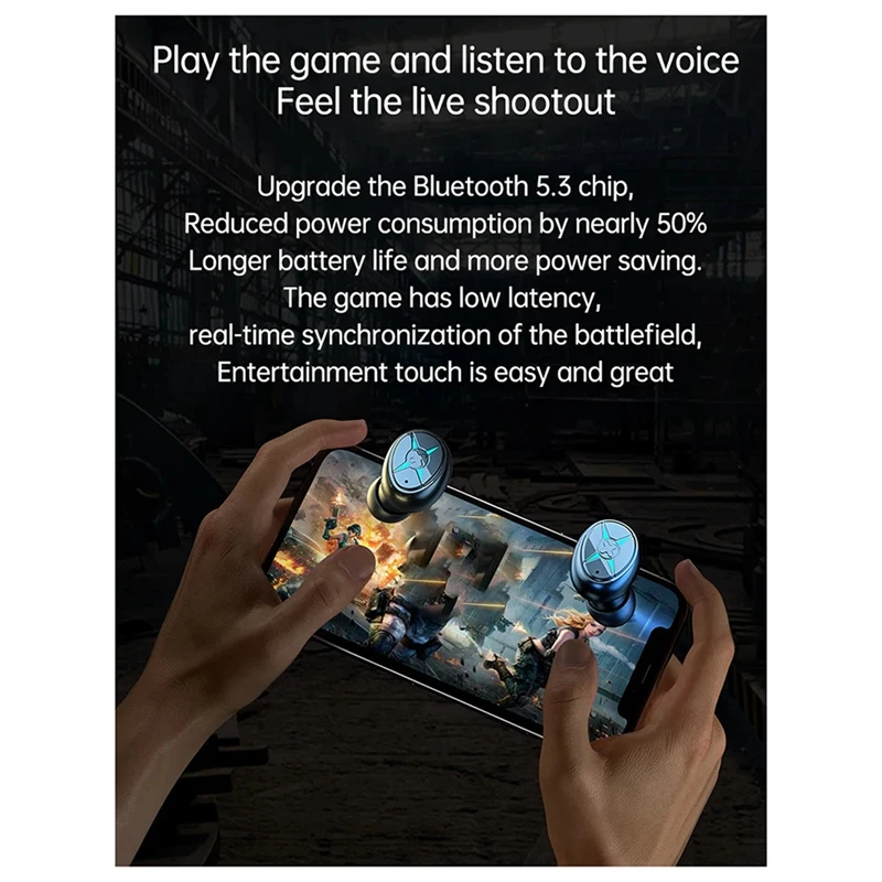 Pełny nowy zestaw słuchawkowy DX-07 TWS Bluetooth zestaw słuchawkowy z redukcją hałasu bezprzewodowy mechaniczny styl HD Call z mikrofonem