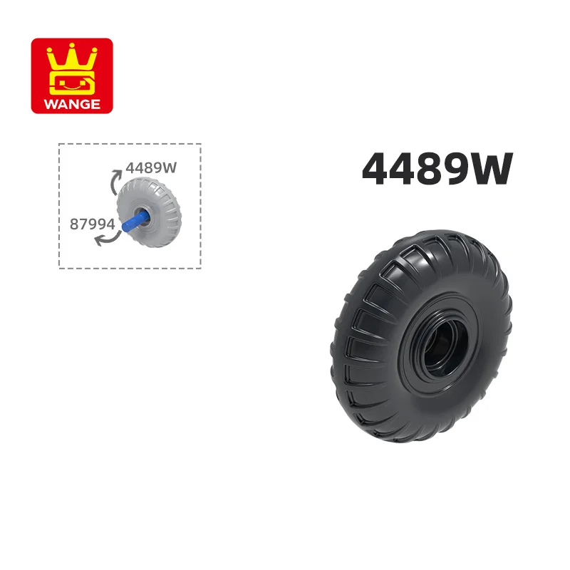 Wange 4489w 100g/61Pcs Tank Wheel Block Moc Tire Color Accessories Compatible with Bricks DIY Children's Toy Assembly Gift Box