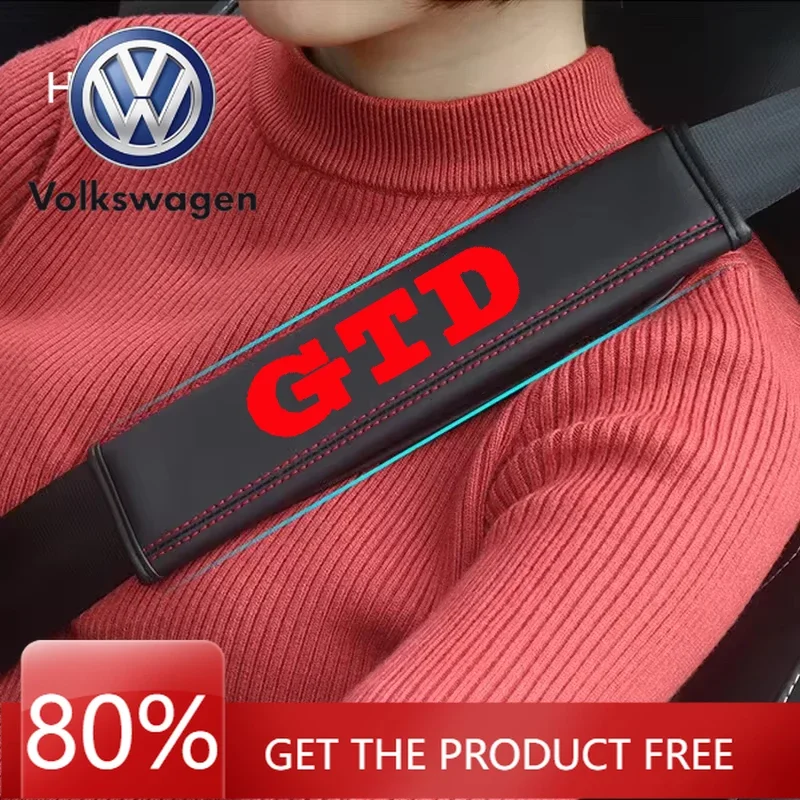 

For VW Volkswagen Jetta MK5 Golf 2pcs Car Seat Belt Cover Shoulder Protector Cushion Pads Accessories for Volkswagen VW GTD GTE