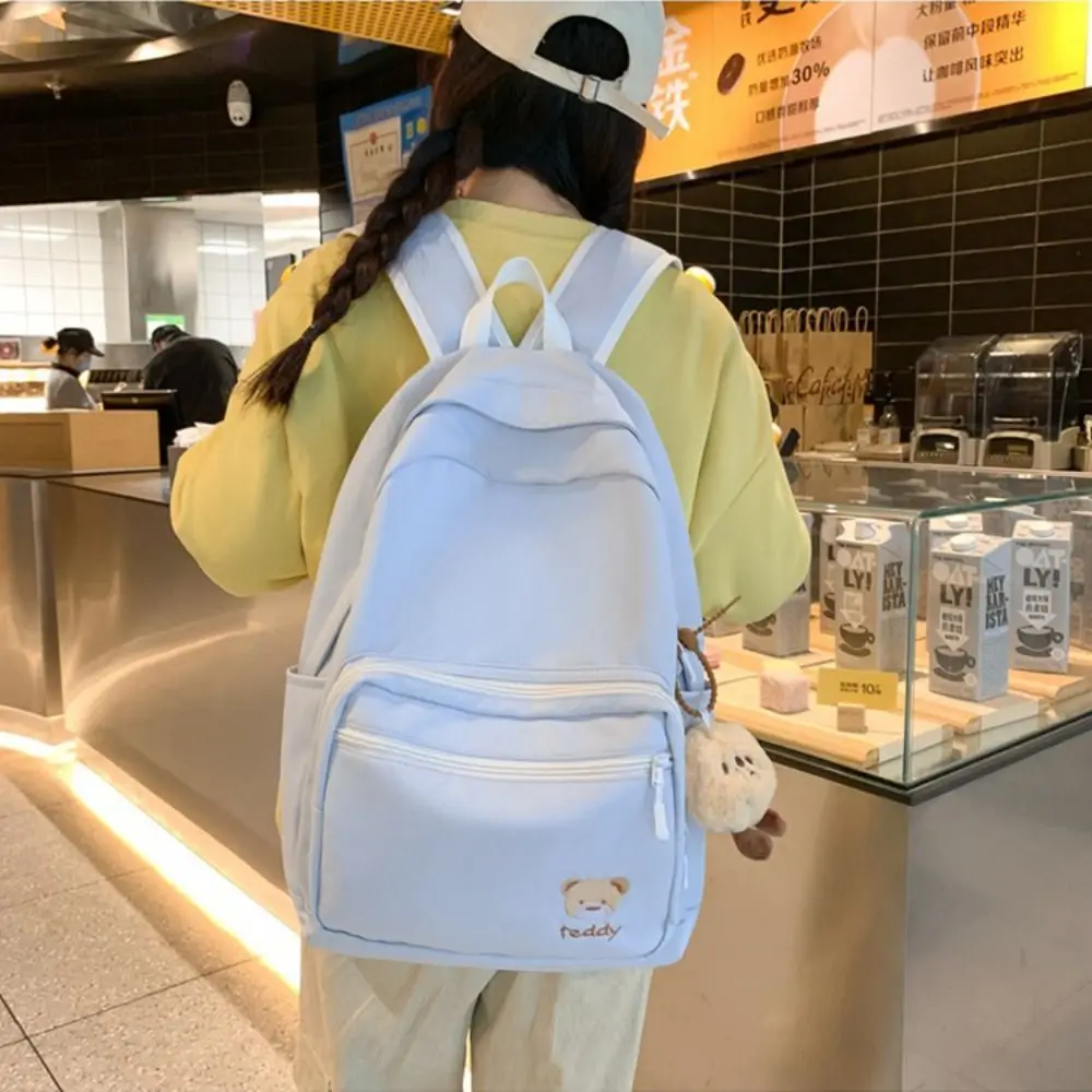 

New Large Capacity Student Backpacks Water-resistant Sweet Girls Backpacks Versatile Burden-Reducing Schoolbag Outdoor