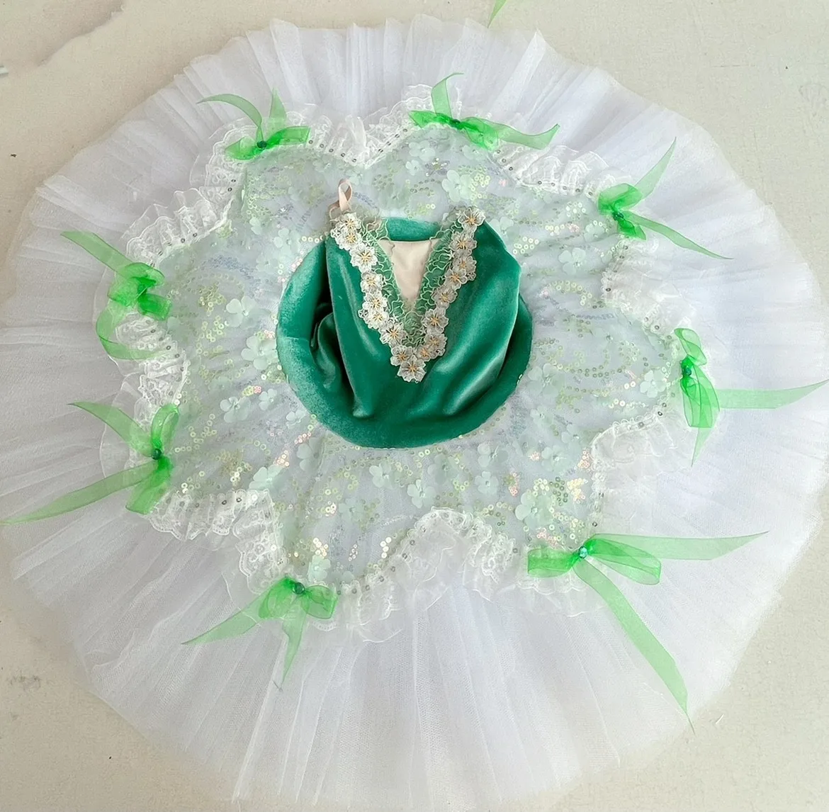 

Фиолетово-зеленая балетная юбка-пачка с бантом «Лебедь», профессиональные балетные пачки, детская одежда для балерины, женская одежда для выступлений для девочек