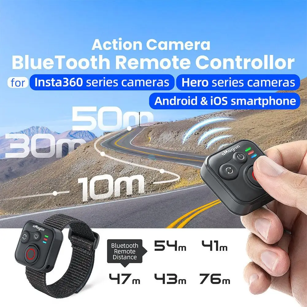 

Беспроводной пульт дистанционного управления aMagisn Bluetooth 3.0, универсальный, для Insta360 Go Pro, беспроводной спуск затвора для экшн-камер, аксессуары