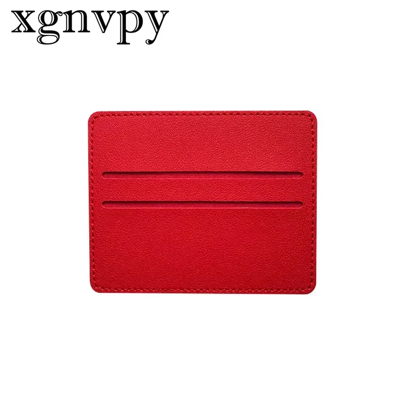 Xgnvpy-Porte-cartes en cuir PU pour hommes et femmes, nouveau sac de rangement simple pour cartes de bus, porte-cartes ultra-fin, repas étudiant, 1 PC