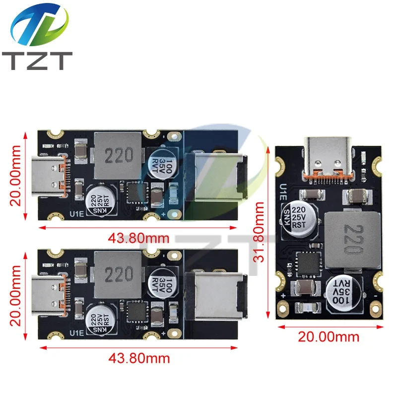 QC4.0 QC3.0 Type-C USB PD65W Fast Charging Adapter Module DC8-32V 3.25A 65W Step Down Module For Huawei SCP/FCP Apple PD