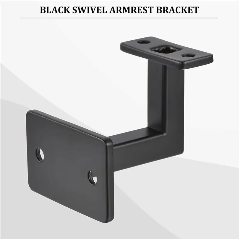 ABMH-Wall Support Hand Rail Staircase Accessories 1Set Adjustable Stair Handrail Bracket Railing Holder Black
