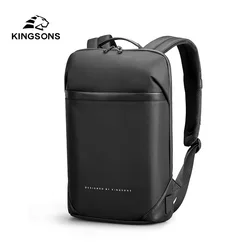 Kingsons 노트북 배낭, 15.6 인치 노트북, USB 충전 컴퓨터 가방, 남자 비즈니스 여행 배낭 방수 학교 가방