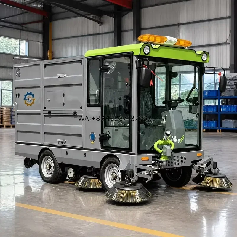 Wmwmnu Self Propelled Road Cleaning Vehicle with Water Spray Dust Suppression Zero Emission Street Sweeper