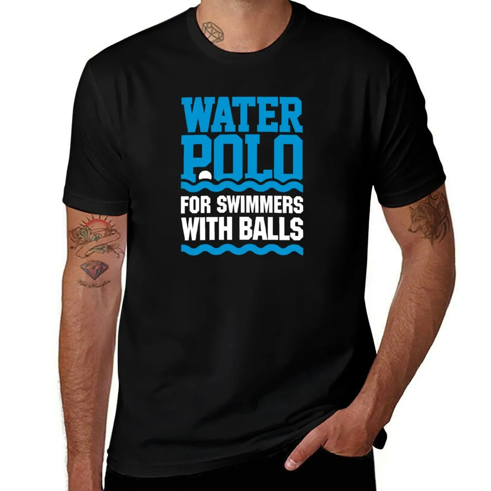 

Water polo: for swimmers with balls funny saying sport Waterpolo T-Shirt anime tshirt t shirt custom print T-Shirt