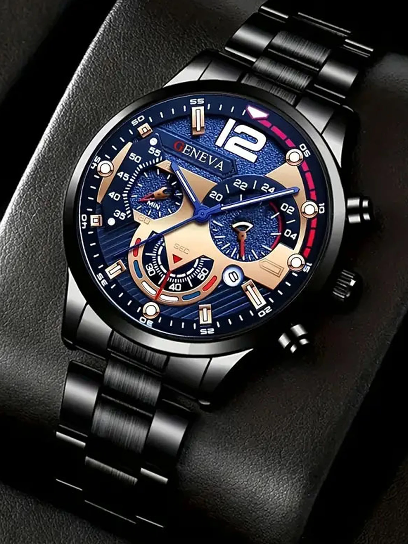 8‑Piece Men's Business Fashion Casual High‑Quality Exquisite Analog Quartz Wristwatch Set