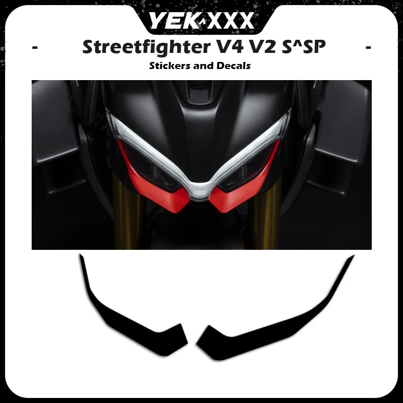 Voor DUCATI STREETFIGHTER V4/V4S/SP/V2 Koplamp Partitie Sticker Decal Hoofd Kuip Shell Decal Sticker