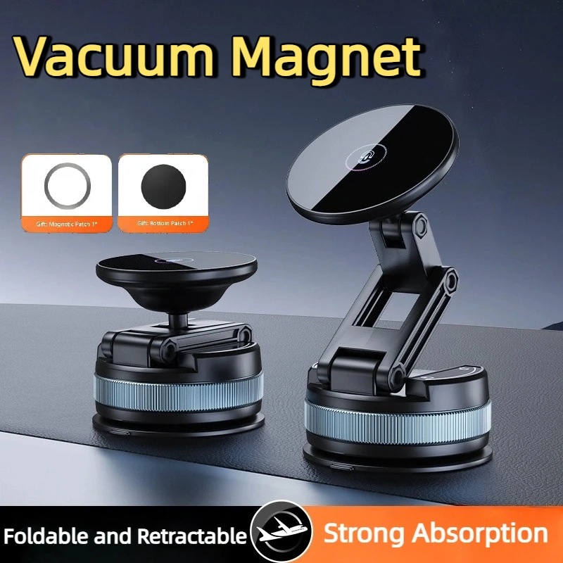 

Магнитный вакуумный автомобильный держатель для телефона на присоске, универсальное складное выдвижное крепление для всех смартфонов, лобовое стекло, приборная панель 2025