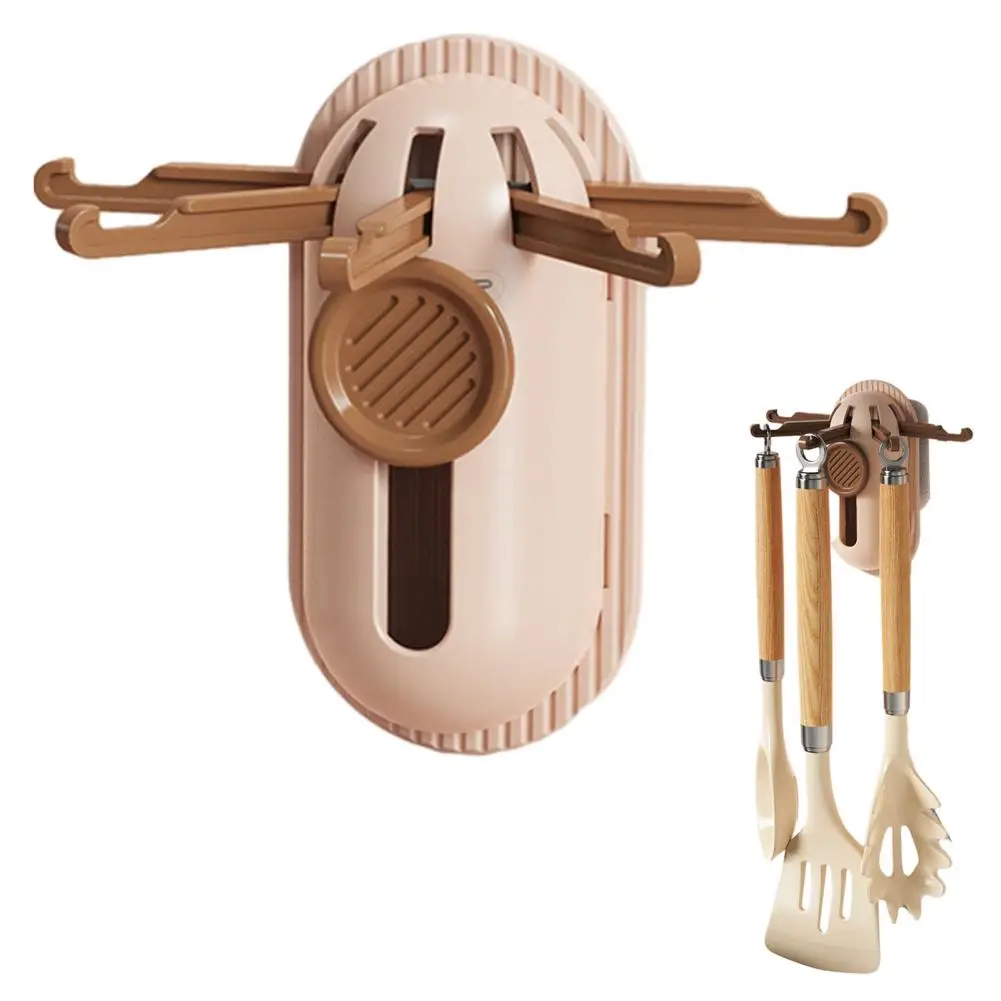 Multi-purpose Wall Hook 5-claw Retractable Wall Hook Drill-free Adhesive Kitchen Utensil Hanger Bathroom Storage Organizer