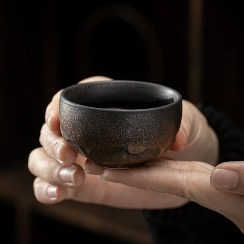 

Japanese Style Ceramic Tea Cup Kung Fu Tea Cup Retro Tea Set Single Cup Antique Style Quiet Path Antique Craftsmanship Gift New