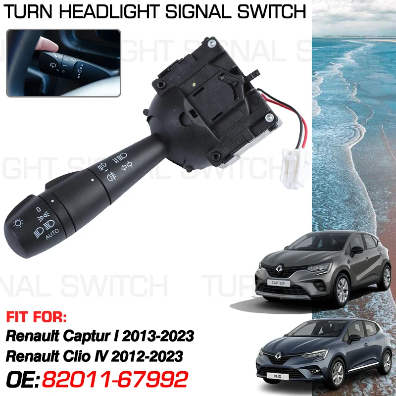 

Car Turn Signal Headlight Switch For Renault Captur I Samsung QM3 2013-2023 Renault Clio IV MK4 2012-2023 82011-67992 255675887R