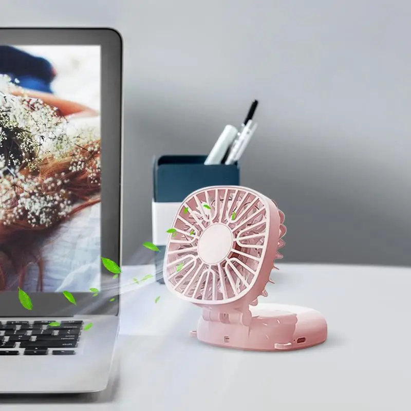 Ventilatore portatile portatile 3 ventola di raffreddamento a velocità silenziosa ventola da tavolo di ricarica USB ventole da collo elettriche per cartoni animati dispositivo di raffreddamento per donna uomo bambini