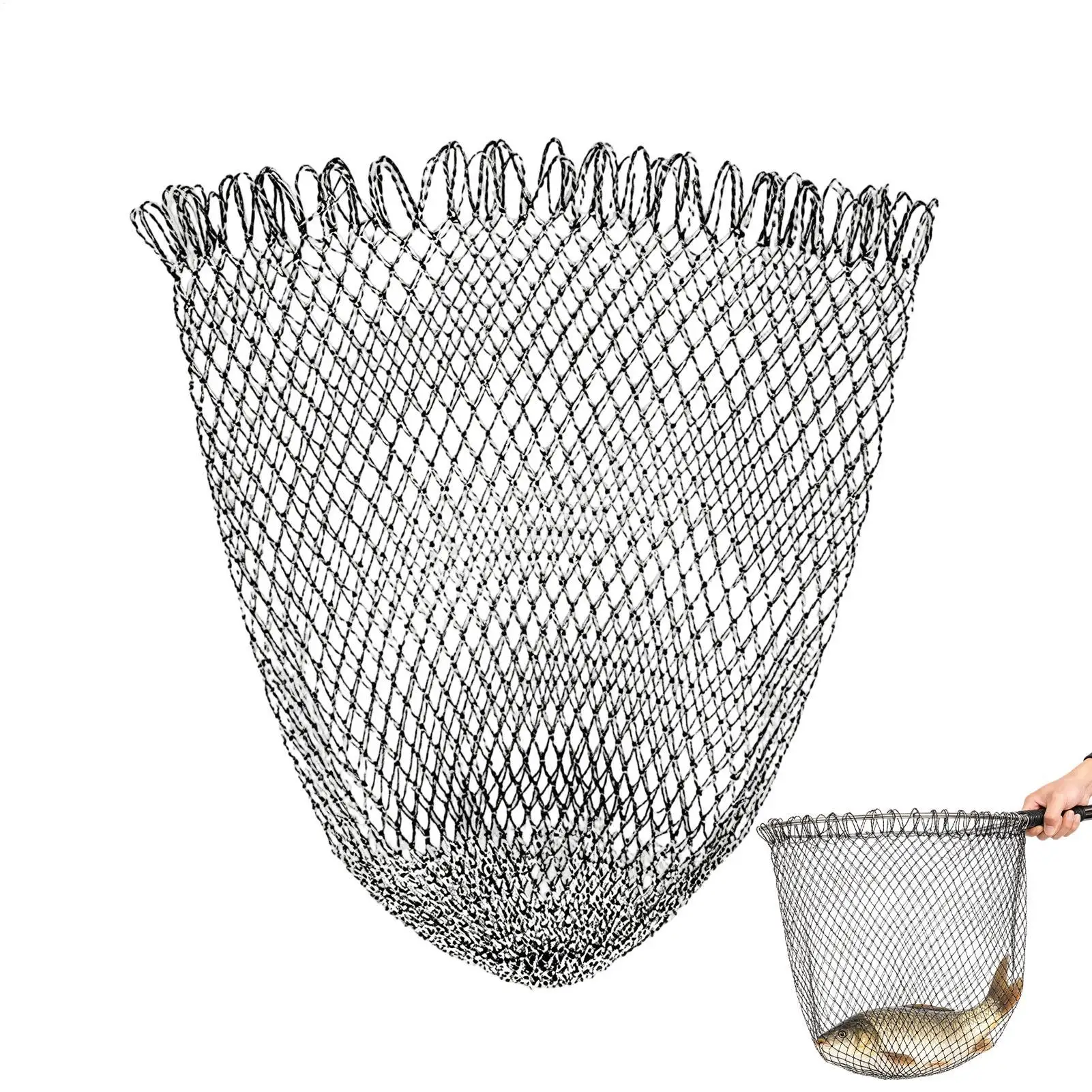 1PC Fishing Net Strong Multifilament Nylon Line Collapsibles Rhombus Mesh Dip Net Accessories Fishing Net Fishing Tools
