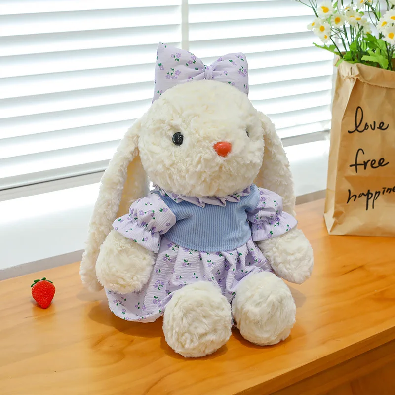 

1 шт., 30 см/11,81 дюйма, измельченная юбка, кролик, деревенское животное, белый кролик, плюшевые игрушки, измельченная юбка, куклы, куклы-граббера, куклы для девочек, кролик