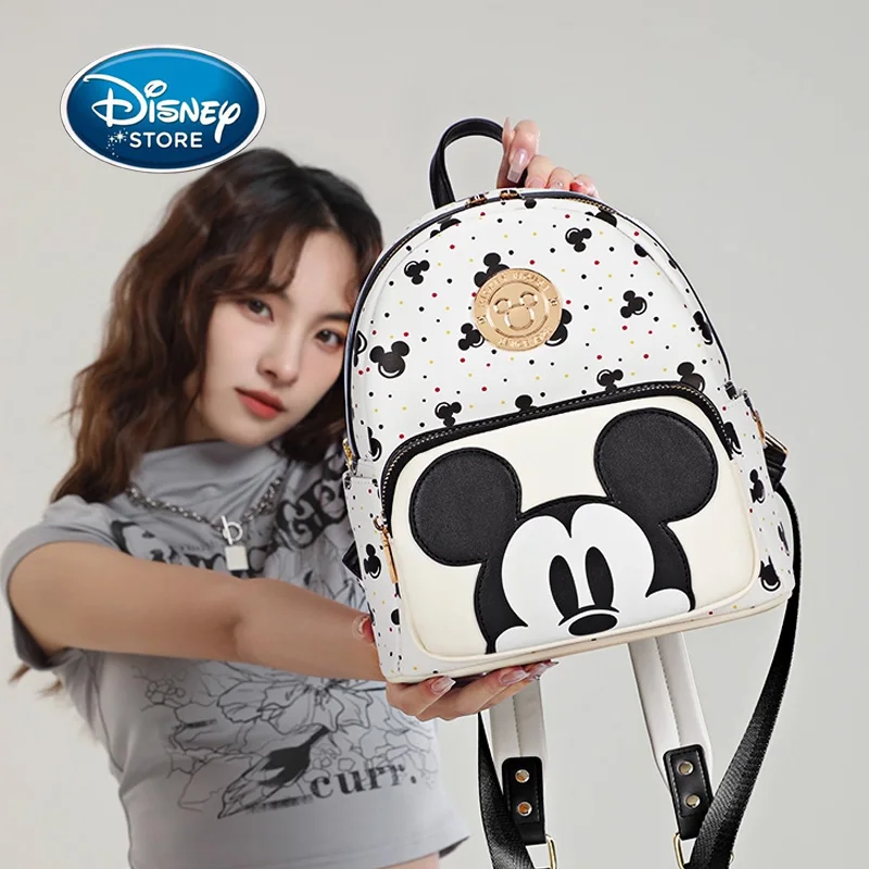

Совместный рюкзак Disney MICKEY, рюкзак для девочек, рюкзак из искусственной кожи для студентов, подарок на день рождения с подарочной коробкой