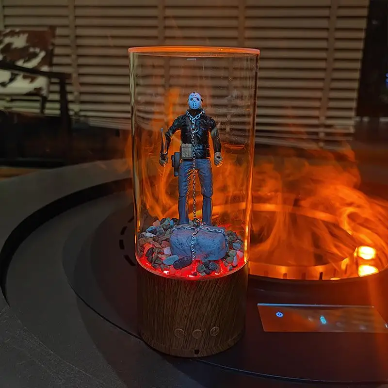 

Halloween Horror Desktop Ornaments Jason is alive Friday the 13th Jason Rotating Water Column Lighting Figure Lighting Booth