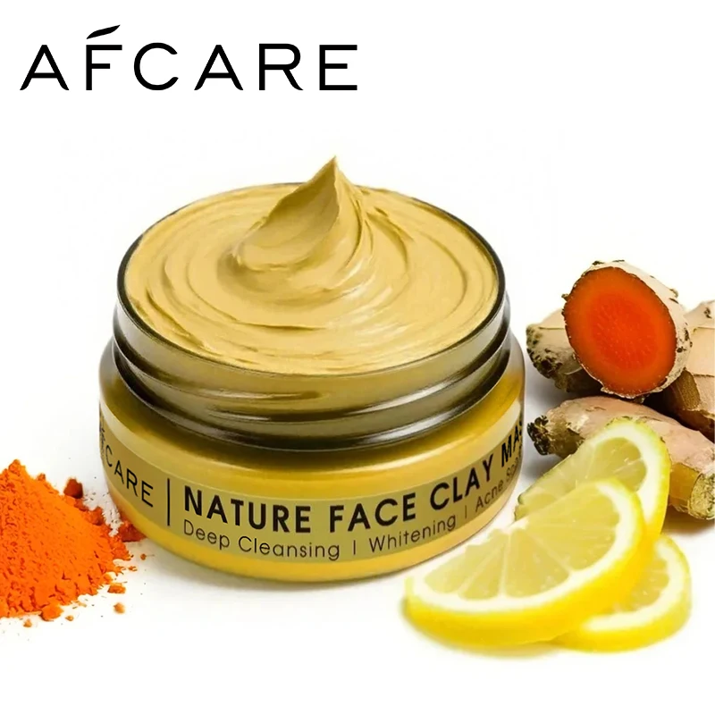 

Turmeric Vitamin C Clay Mask For Face Skin Deep Clean Moisturizing Skincare Facial Mask For Blackheads Pores Cleansing Kincare