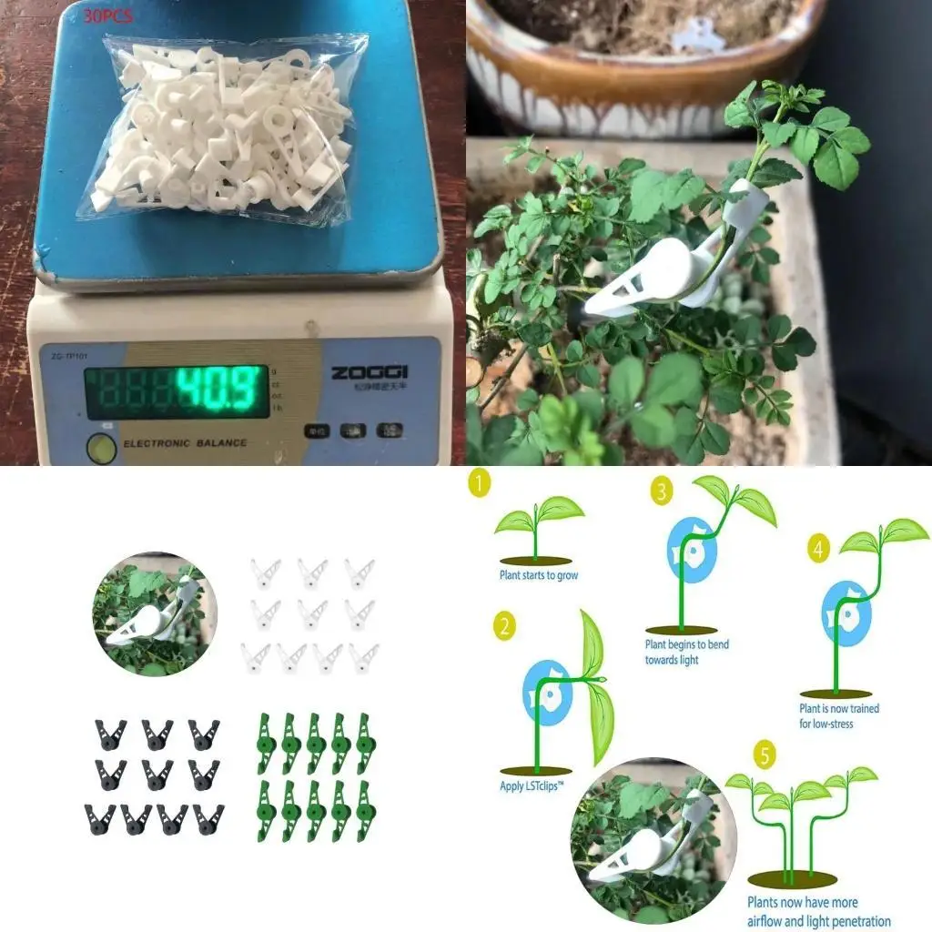 

E8BD Garden Plant 360 Degree Bender Clips for Plant Trellis Growth Kits for Plant