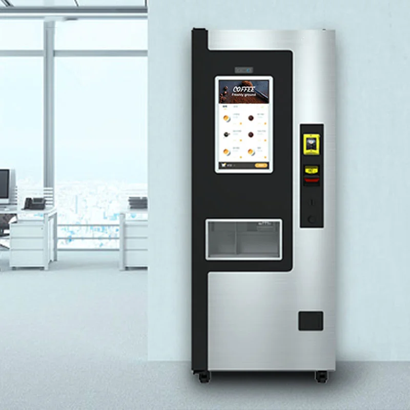 Touch Screen Juice Milk Tea Drinks Coffee Vending Machine Distributor Automatic Ground Coffee Makers Grinder Vendor Machine