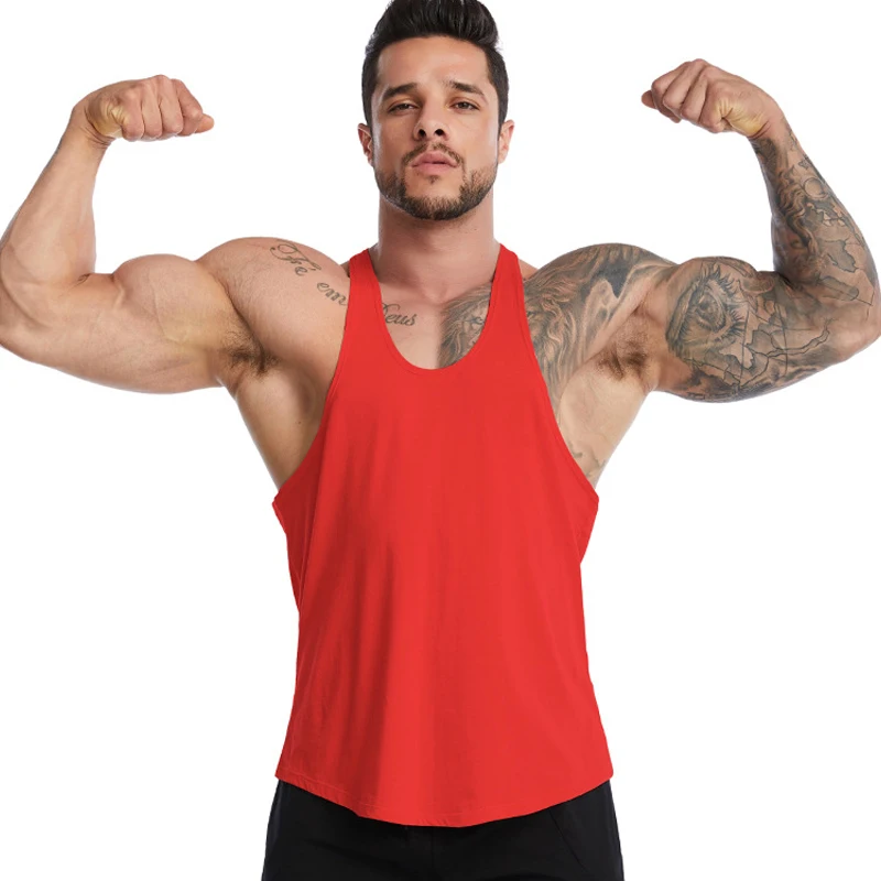 Cá Tính Cotton Tập Luyện Tập Gym Xe Tăng Chui Áo Thể Thao Áo Sơ Mi Stringer Quần Áo Thông Thường Chạy Singlets Thể Dục Áo Vest