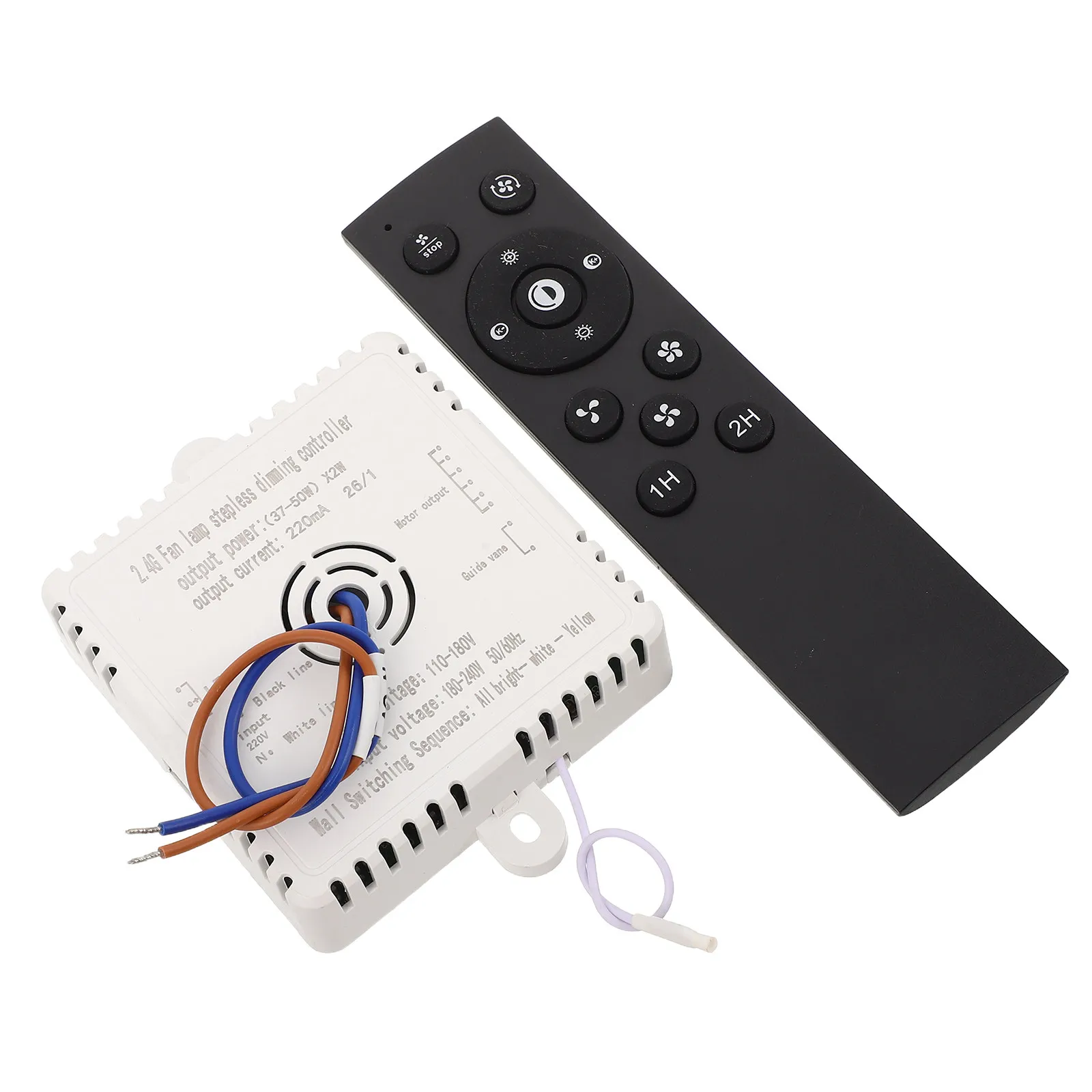 1Set Ceiling Fan Remote Control Kit Fan Lamp Controller Wireless Light Dimmer Timing Universal Replacement for Bedroom Living