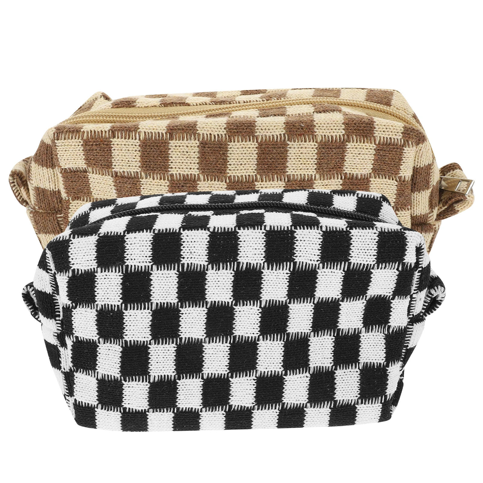 

2 Pcs Makeup Bag for Women Aesthetic Corduroy Small Toiletry Storage Bags Teens Travel