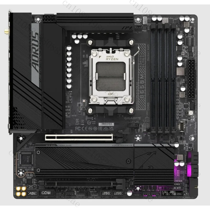 

used FOR GIGABYTE B650M AORUS ELITE AX AM5 AMD B650 Micro ATX Motherboard Test OK