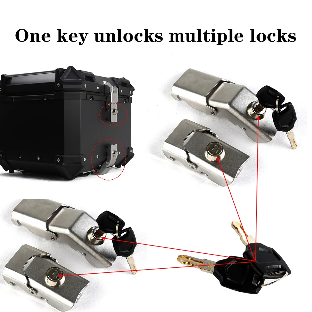 28L 36L 38L 45L 55L 65L 80L 100L Motorcycle Luggage Trunk Top 38L Box Side Case Storage Toolbox Key Lock Replacement Accessories