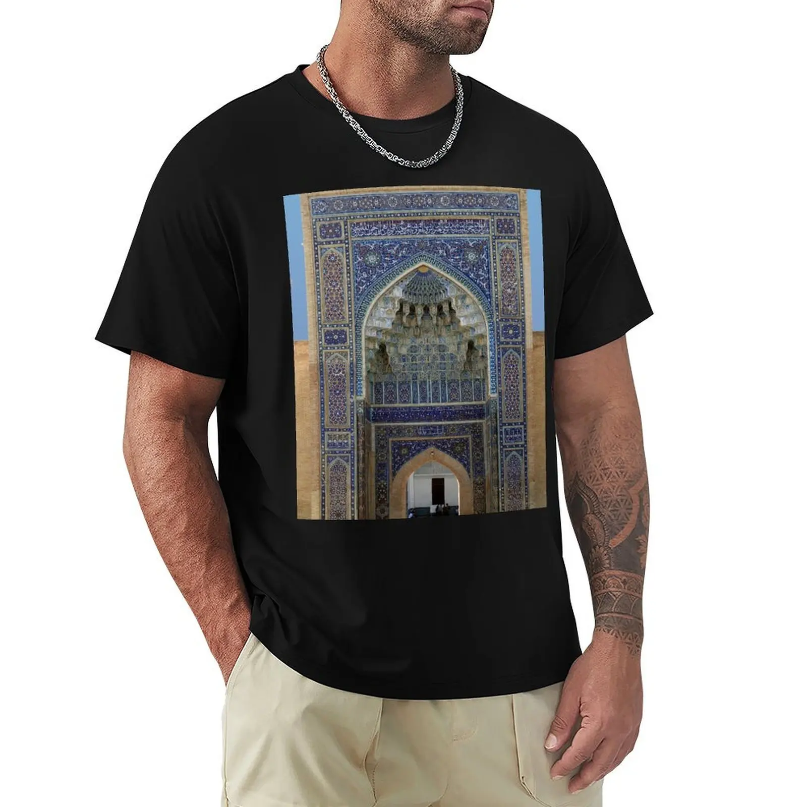 

Amir Timur Mausoleum T-Shirt Basic Simple Design Short Sleeve Shirt