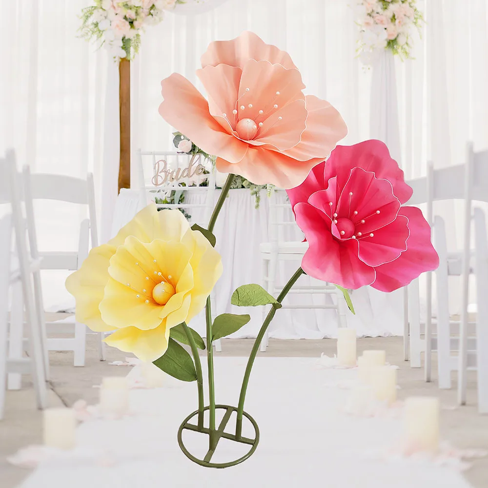 Flores gigantes para decoração, recepção de casamento, aniversário, festa de natal, cenário, decoração, adereços de fotografia, exibição de janela de loja