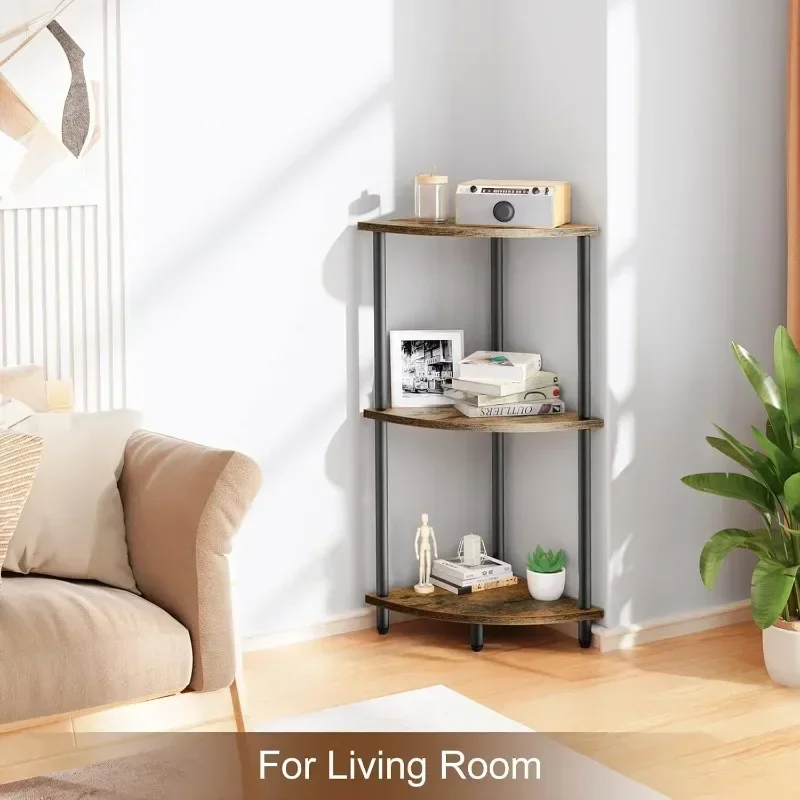 

Corner Shelf Stand for Small Space Standing Corner Shelf, Vintage Corner Display and Storage Shelf for Bedroom