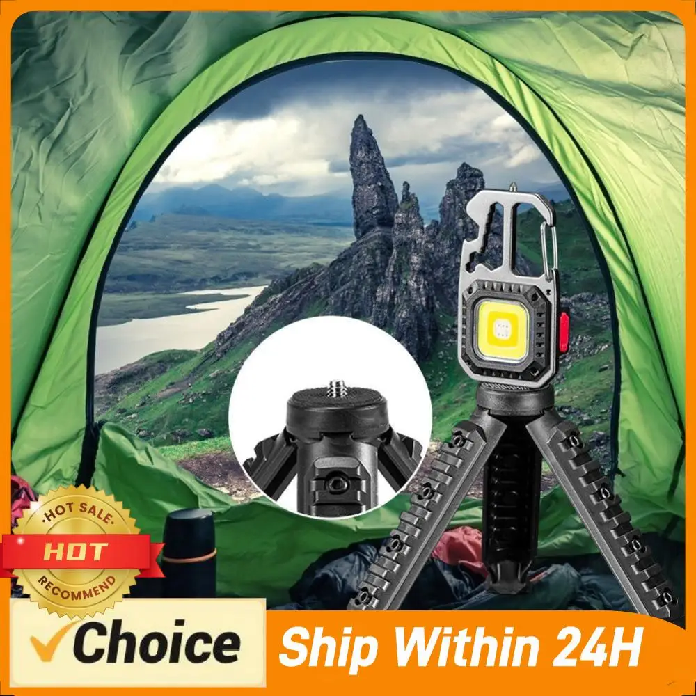 

Pocket Keychain Flashlight Tripod Portable Camping Pocket Lantern Stand for Outdoor Camping Hiking Fishing