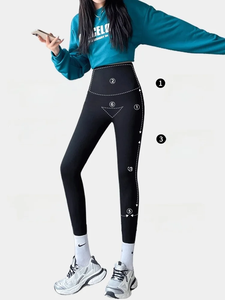 سراويل يوجا عالية الخصر قابلة للتنفس ورقيقة ومريحة من جلد arkskin Sl للتحكم في البطن والتخسيس بدون أصفاد ورفع المؤخرة...