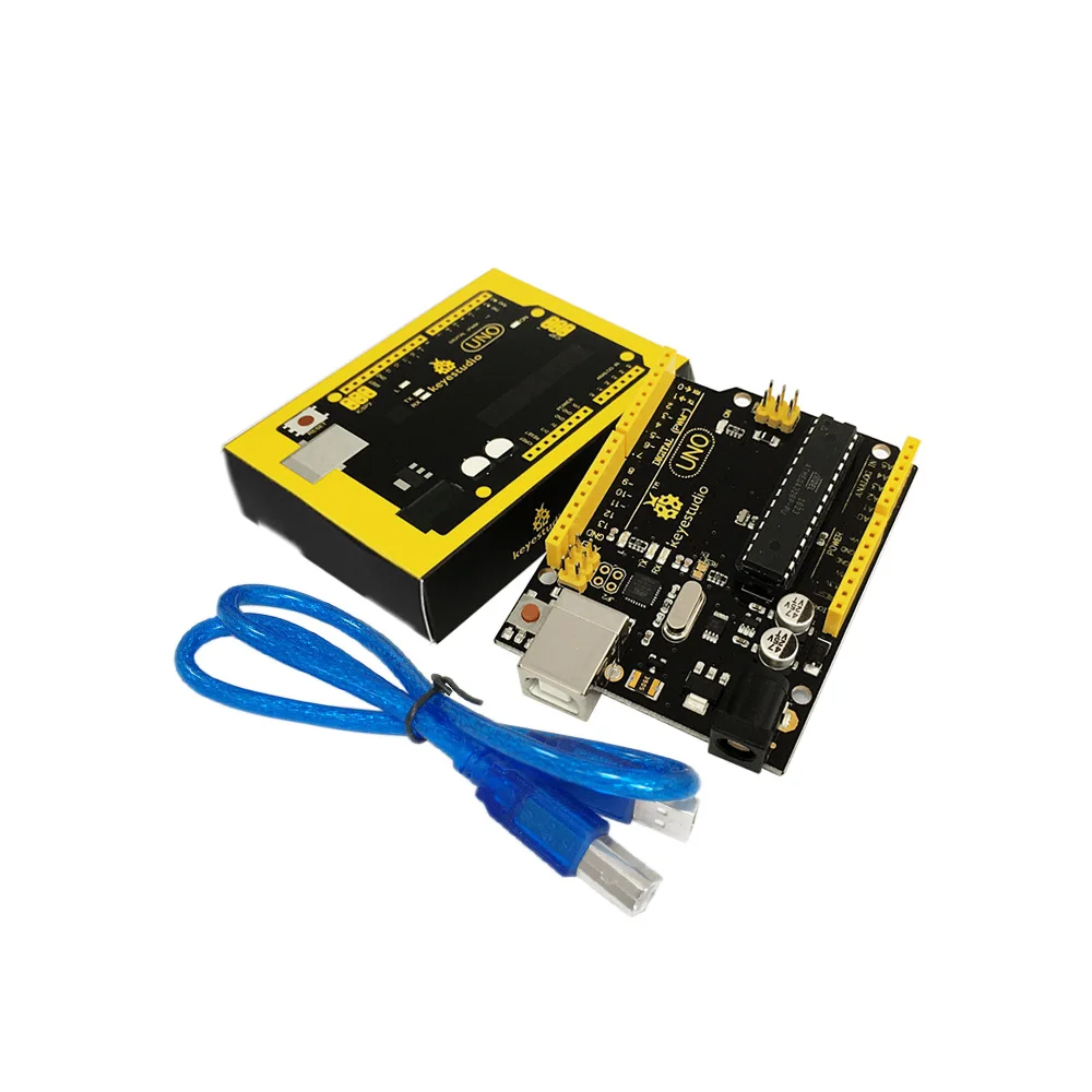 Keyestudio UNO R3 Board For Arduino Fully Compatible With Arduino UNO REV3 USB Cable Included Arduino DIY Project