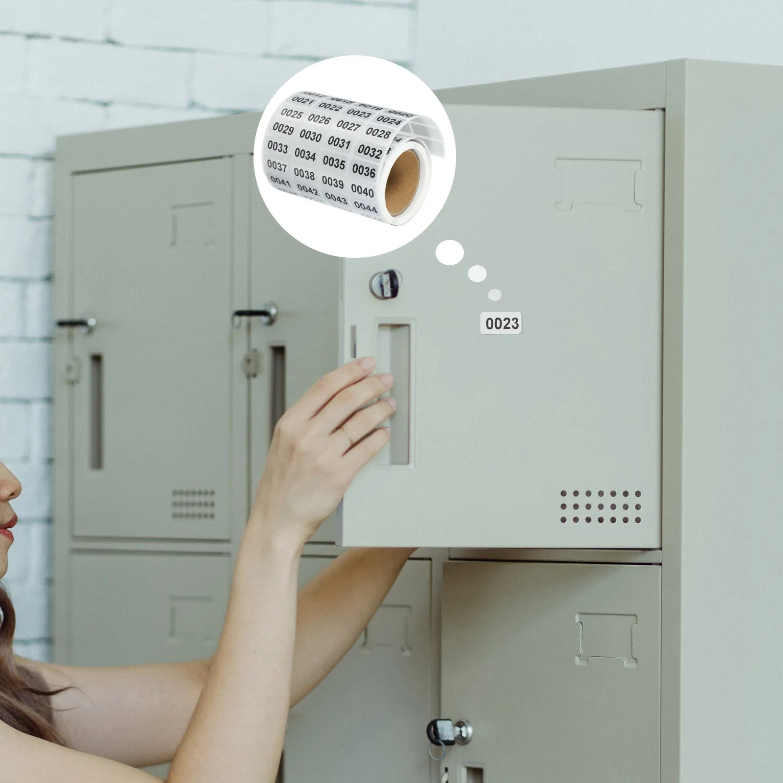 

1 Roll Number Stickers Rectangular Self Adhesive Removable for Office Filing School Projects Archive Cataloging Labeling System