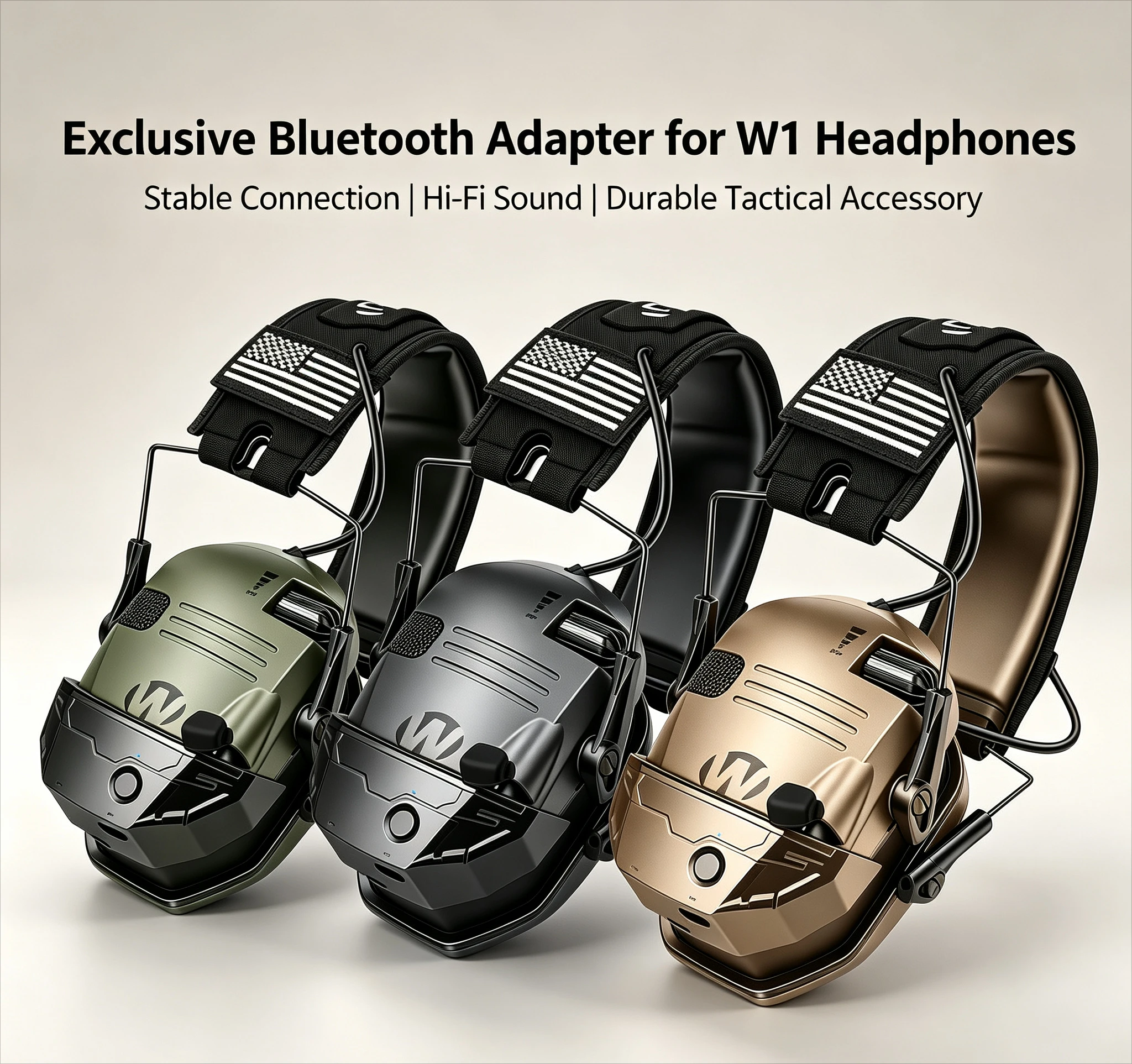 Tactical Wireless Bluetooth Active Anti-Noise Shooting Hearing Protector Earmuff Headset with Professional Noise Reduction