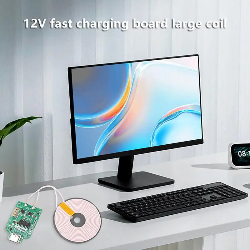 15W Type-c Wireless Charging Module Coil Transmitter Board High Efficiency Inductive Charger DIY Circuit Module